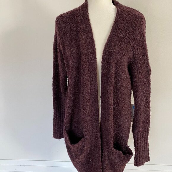 TREASURE Bond Cardigan New BNWT Cozy Dark Purple - Picture 3 of 13